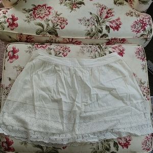 Cream Lace Aerie Mini Skirt